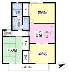 ドルフ 3DKの間取図画像