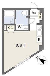 YASUIビル第9 ワンルームの間取図画像