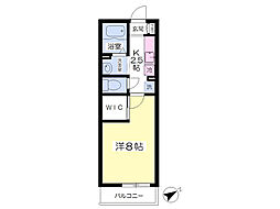 グランメールS 1Kの間取図画像