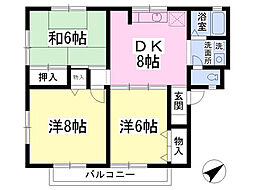 間取図画像 3DK