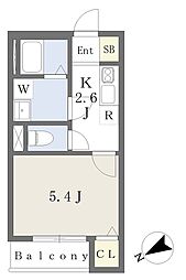 JR総武本線 東千葉駅 徒歩8分の賃貸アパート 1階1Kの間取り