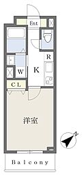 正和マンション飯田町 1Kの間取図画像