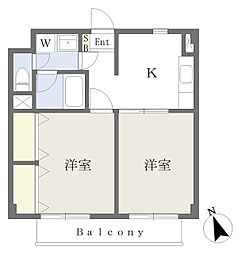 ユーアイレジデンス 2Kの間取図画像