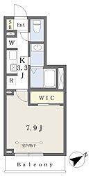八千代市大和田新田マンション 1Kの間取図画像