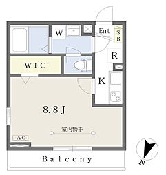 フェリチータ 1Kの間取図画像