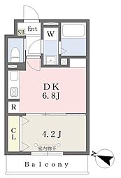 Ｆビレッジ 3階1DKの間取り