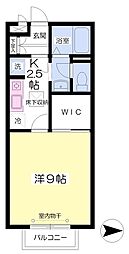 サンフローラ 1Kの間取図画像