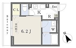 ウィステリアパーク 1Kの間取図画像