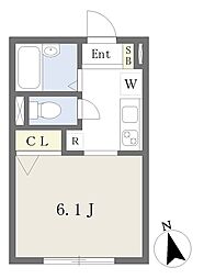 アネックス・マリコ ワンルームの間取図画像