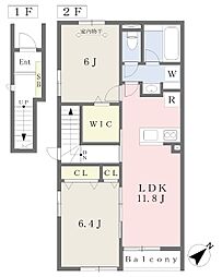 ラピスラズリII 2LDKの間取図画像