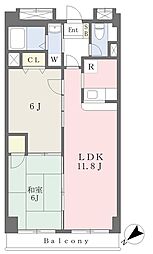 ルーチェ妙典 2LDKの間取図画像