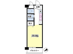 アシブ市川 ワンルームの間取図画像