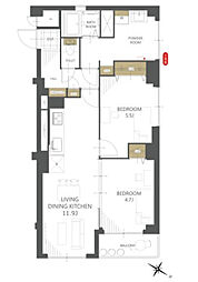 間取図画像 2LDK