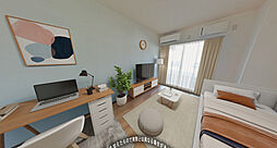 ドミールスズキ津田沼 102 1階ワンルームのリビング/ダイニング