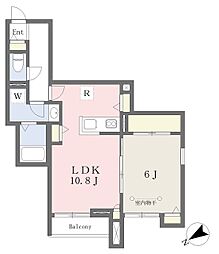 JR総武本線 稲毛駅 徒歩12分の賃貸アパート 3階1LDKの間取り