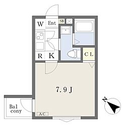 ＦＵＭＩＲＹ本大久保 1階1Kの間取り