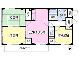 スマイルモア津田沼 3LDKの間取図画像