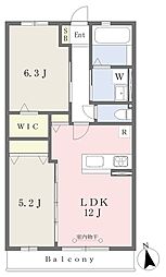 アトルム 2LDKの間取図画像