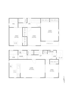 間取り 横浜市港南区下永谷五丁目戸建