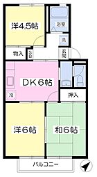 サラオファースト 3DKの間取図画像