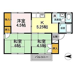 サン・ハイム 3Kの間取図画像