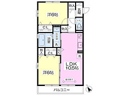 間取図画像 2LDK