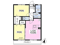 間取図画像 2LDK