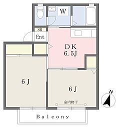 ドルフセト 2DKの間取図画像