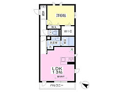 プルミエ・K 1LDKの間取図画像