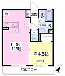 メープルクイーンズ 1LDKの間取図画像