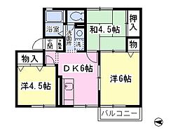 ストーンリバー 3DKの間取図画像