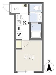 (仮称)瀬谷区三ツ境 賃貸計画 1Kの間取図画像