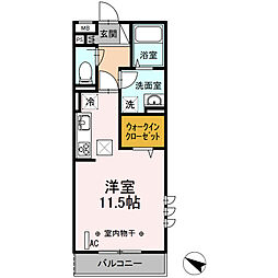 Nadia ワンルームの間取図画像