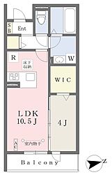 クリンゲルB 1LDKの間取図画像