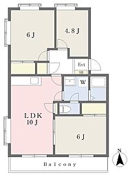 サンライトヒル 3LDKの間取図画像