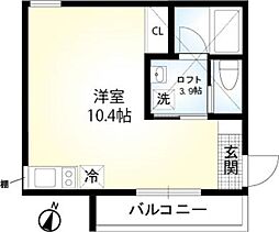 ALLIERS ワンルームの間取図画像