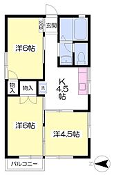 中央パークハイム 3Kの間取図画像