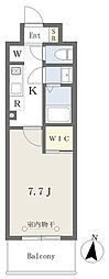 大和市大和東2丁目マンション 1Kの間取図画像
