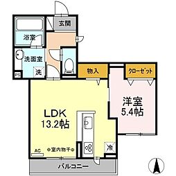 SkyAvenueYokohama 1LDKの間取図画像