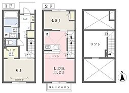 Chez-moiBlanche 2LDKの間取図画像