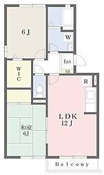 リベラルスクエアB 2LDKの間取図画像