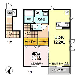 グリーンルーム湘南 1LDKの間取図画像