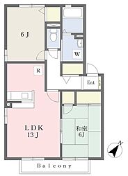 エクセルコート2A 2LDKの間取図画像