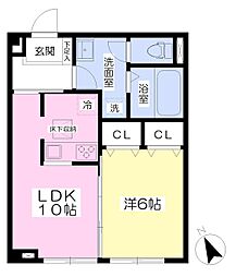 Artemis湘南 1LDKの間取図画像