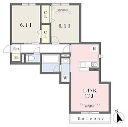 ブラオ湘南 2LDKの間取図画像