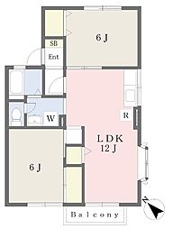 サニーサイト 2LDKの間取図画像