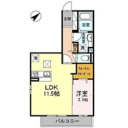 パークヒルズ 1LDKの間取図画像