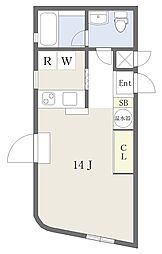 CORALSEAS ワンルームの間取図画像