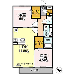 エクレール原宿 2LDKの間取図画像