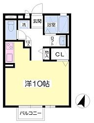 ジェネス参番館 ワンルームの間取図画像